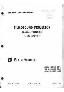 Bell and Howell 1575 manual. Camera Instructions.